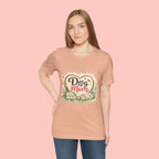 Dog Mom T-Shirt – Floral Heart Paw Design