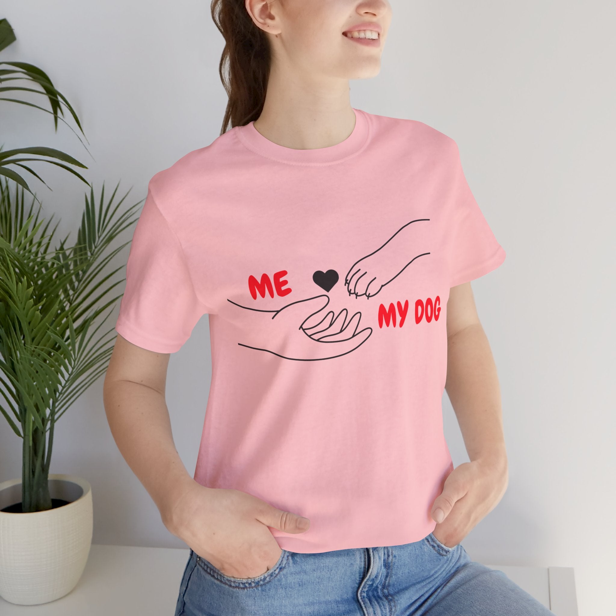 T-Shirt — "Me  My Dog" Minimalist Paw & Hand Illustration