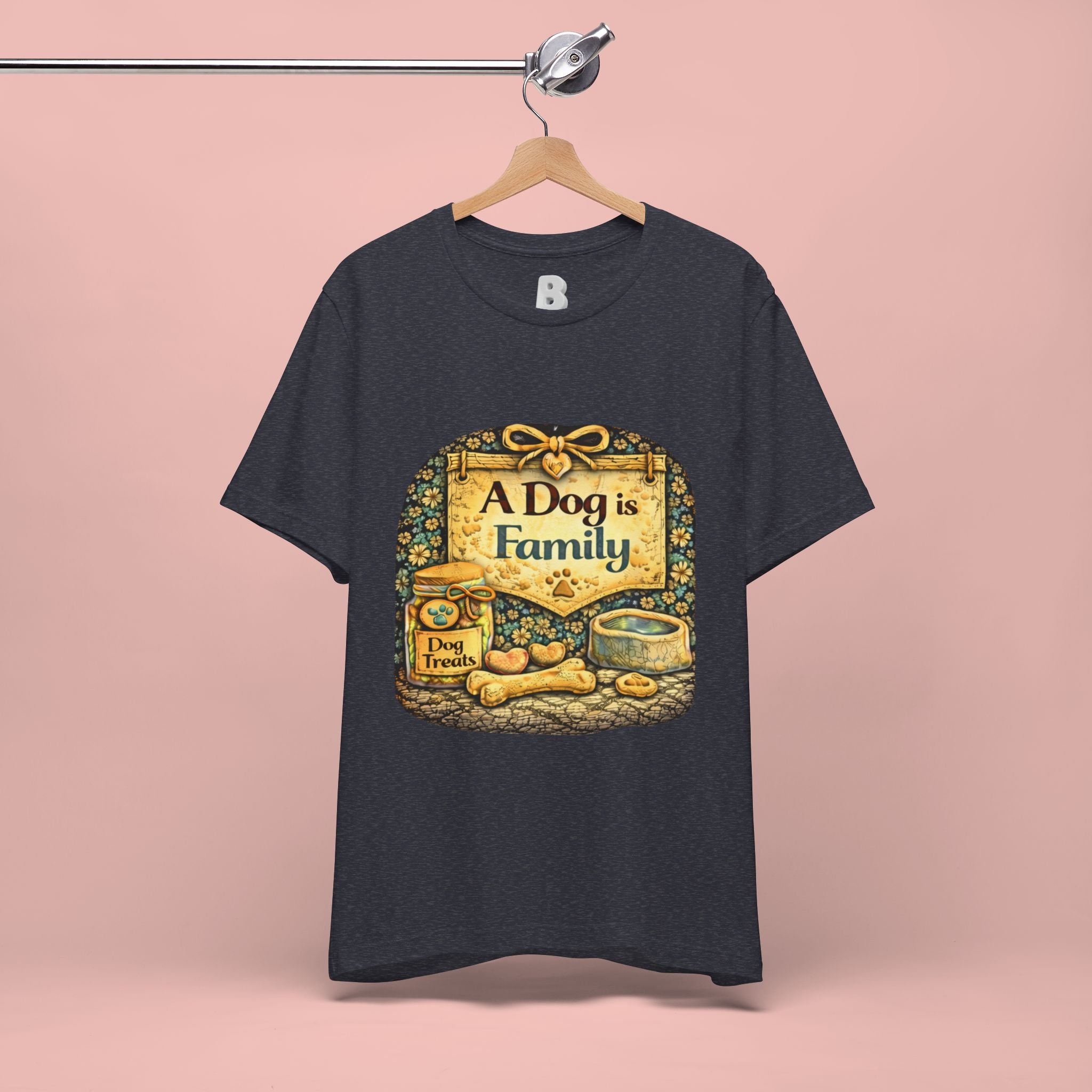 A Dog Is Family T-Shirt - Vintage Pet Lover Tee