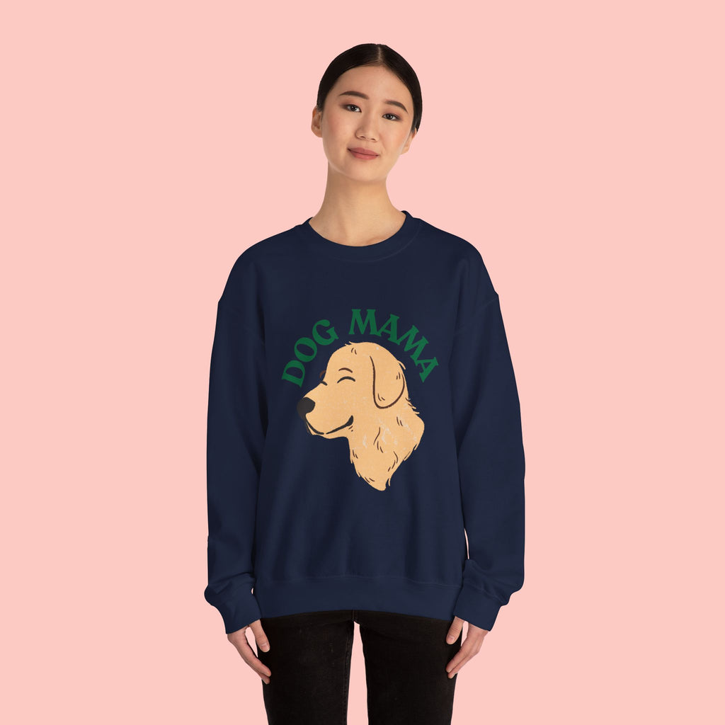 Dog Mama Crewneck Sweatshirt – Cute Golden Retriever Design