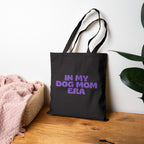 Dog Mom Tote Bag — "In My Dog Mom Era" Canvas Grocery & Everyday Tote