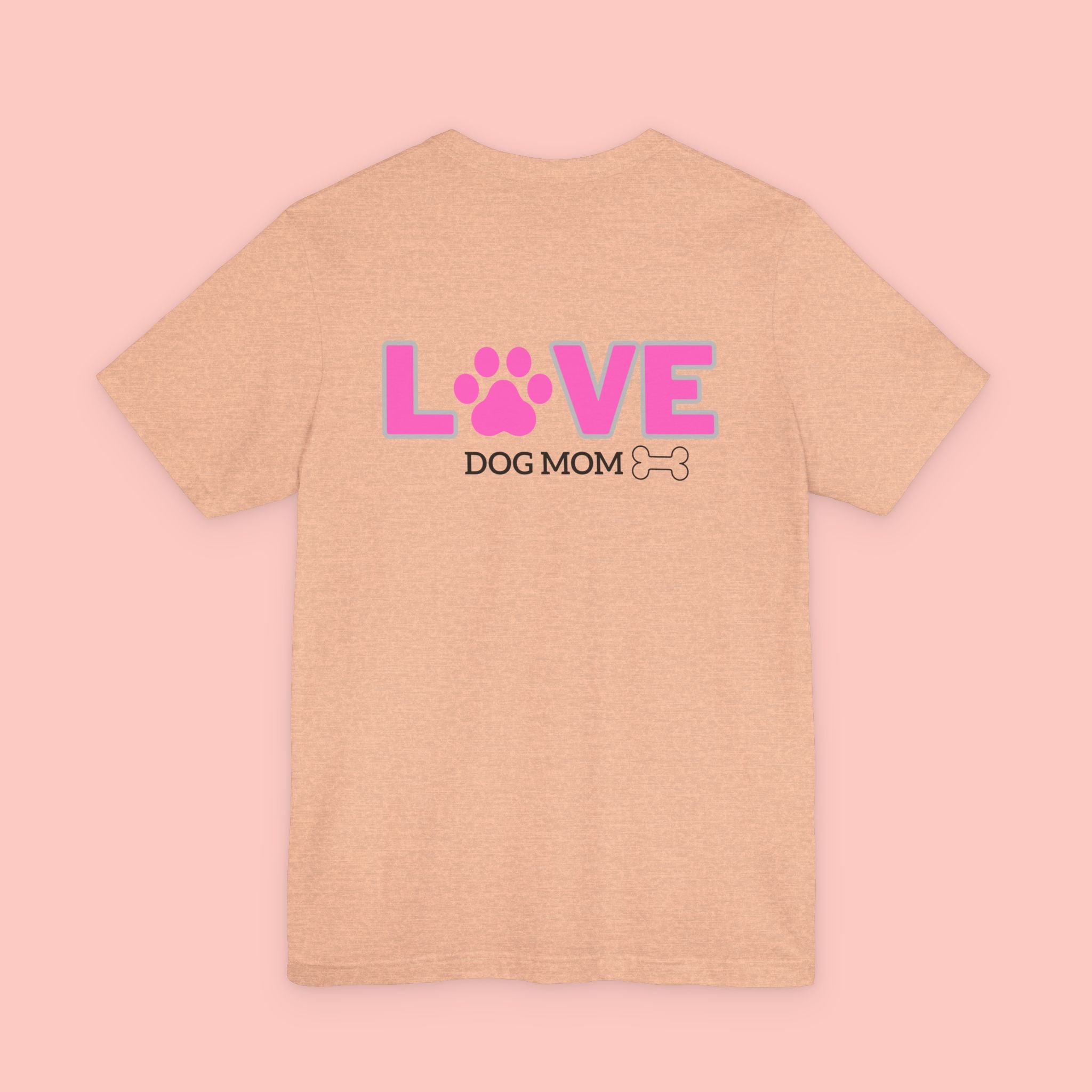 Dog Mom Love T-Shirt — "LOVE" Paw Graphic Tee