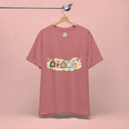 Pet Mom Banner Tee — Cute Paw Print "MOM" Graphic T-Shirt