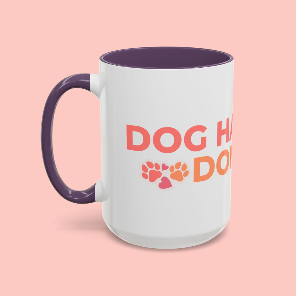 Accent Coffee Mug - "Growing Hair I Don't Care" Floral Script Coffee Mug