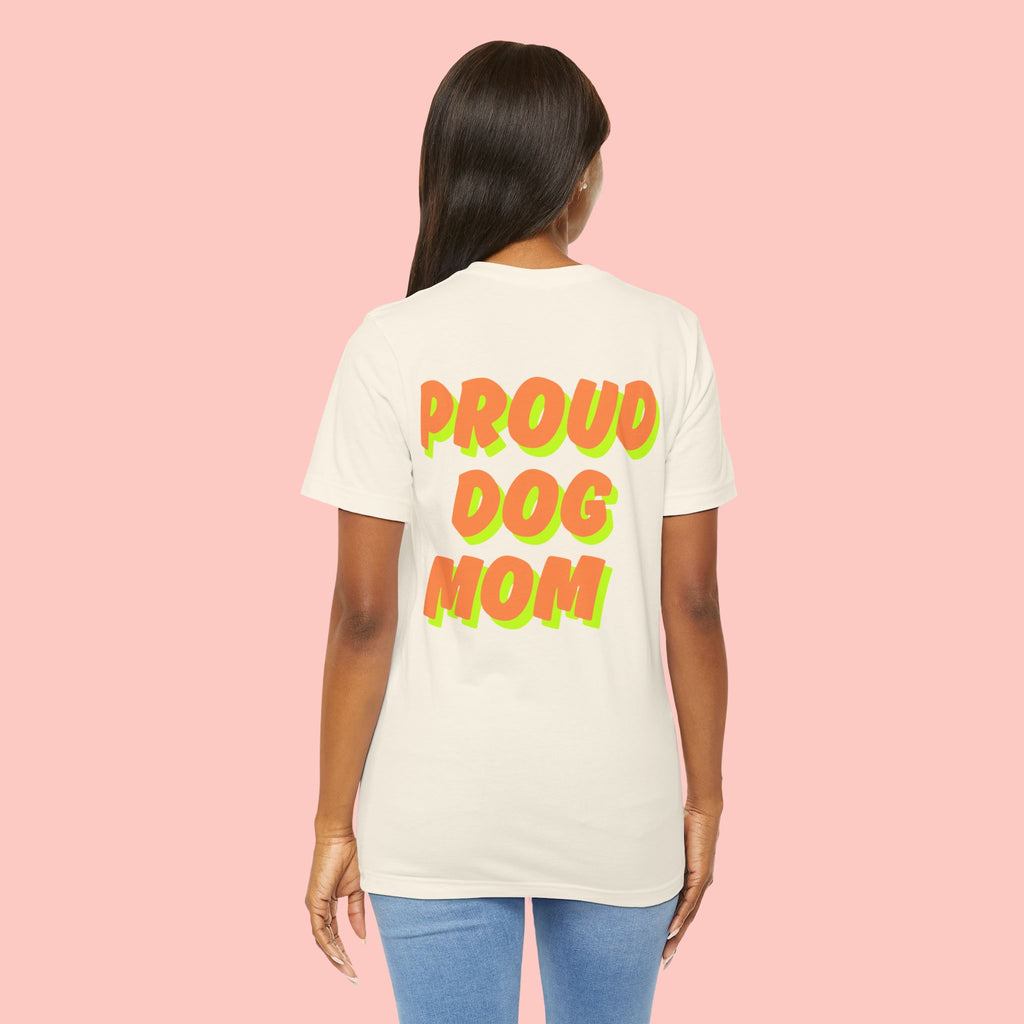 Proud Dog Mom T-Shirt — Bold Retro Text Tee for Dog Lovers