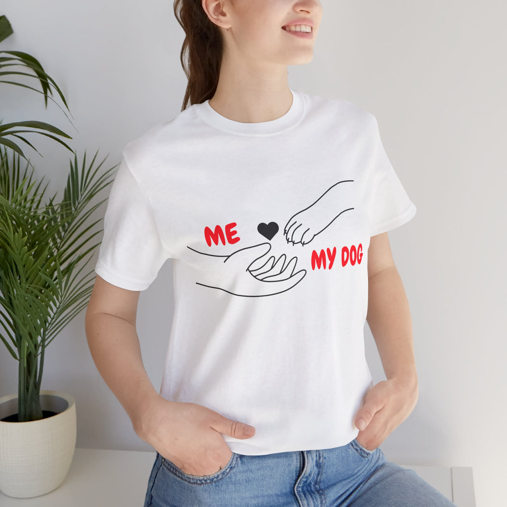 T-Shirt — "Me  My Dog" Minimalist Paw & Hand Illustration