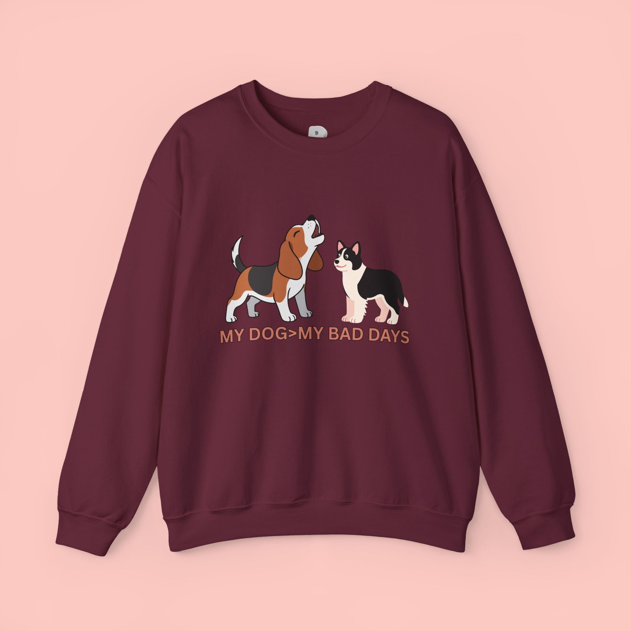 My Dog My Bad Days Sweatshirt – Cute Beagle & Corgi Crewneck for Dog Lovers