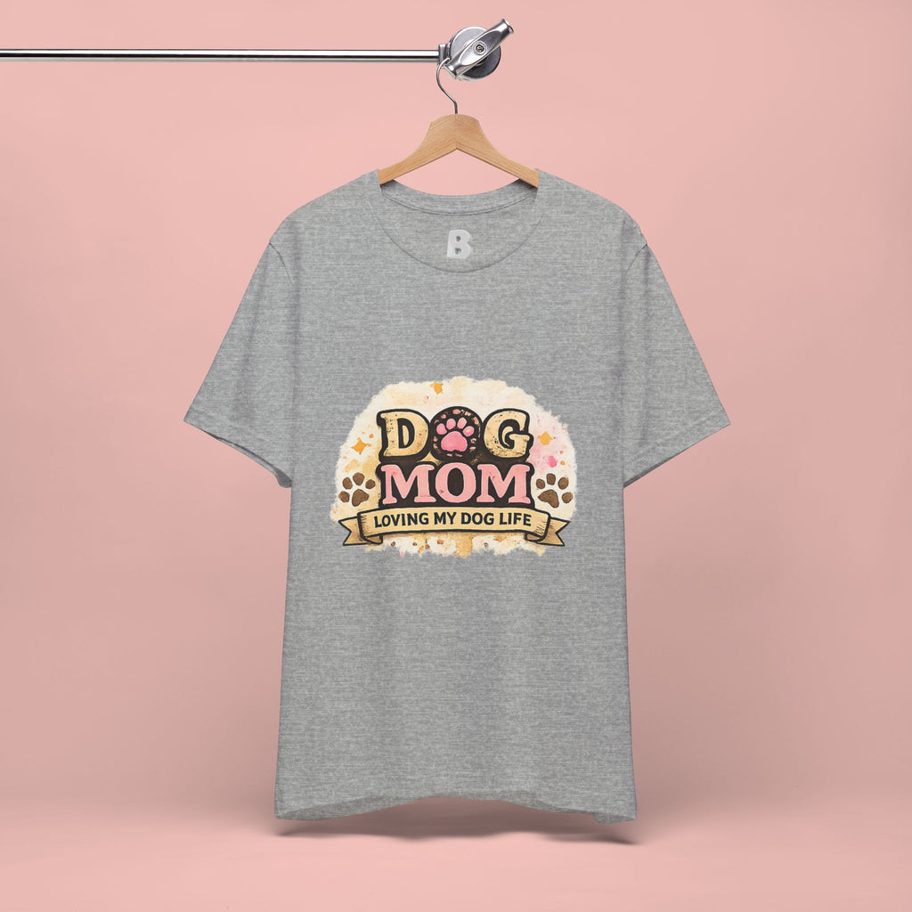 Dog Mom T-Shirt – "Loving My Dog Life" Cute Paw Print Tee for Pet Moms