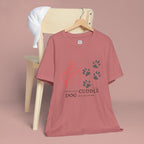 Dog Cuddle Tee – "Would Rather Cuddle My Dog" Paw Print Floral T-Shirt