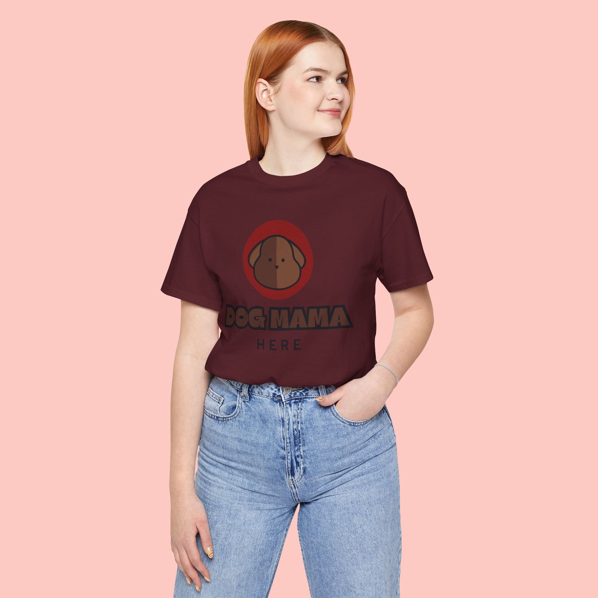 Dog Mama T-Shirt – Cute Brown Pup Graphic Tee