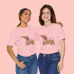 Mommy’s Dachshund Tee – Cute Dog with Rose “For Mom” Shirt