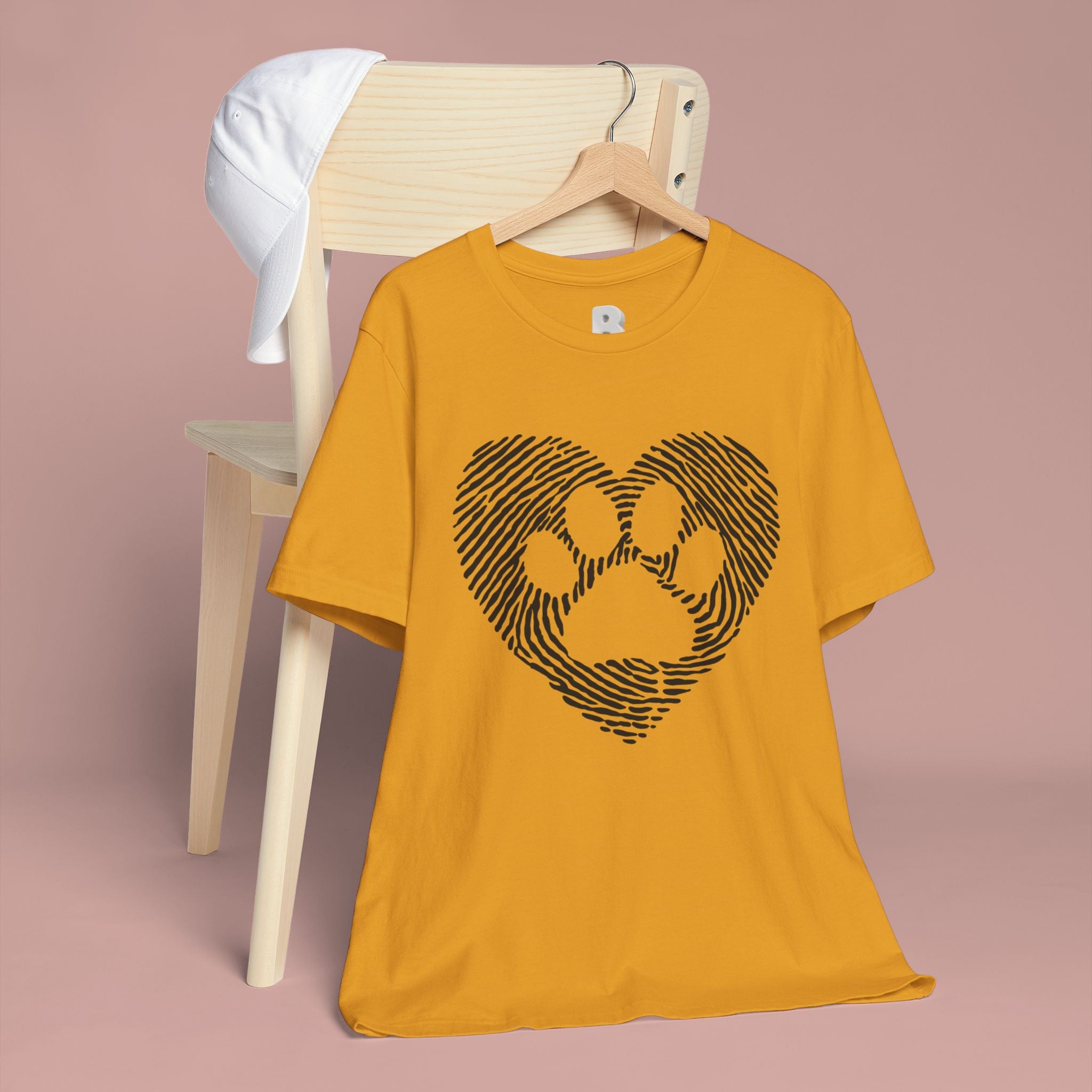 Fingerprint Heart Paw T-Shirt — Dog Paw Love Tee