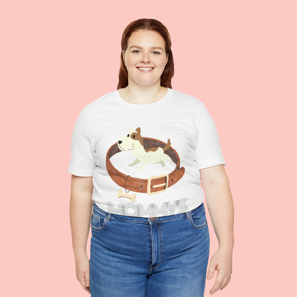 Mommy's Dog T-Shirt – Cute Puppy & Collar Graphic Tee for Dog Moms