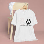 Two Paws, One Mom T-Shirt – Cute Dog Mom Paw Print Tee