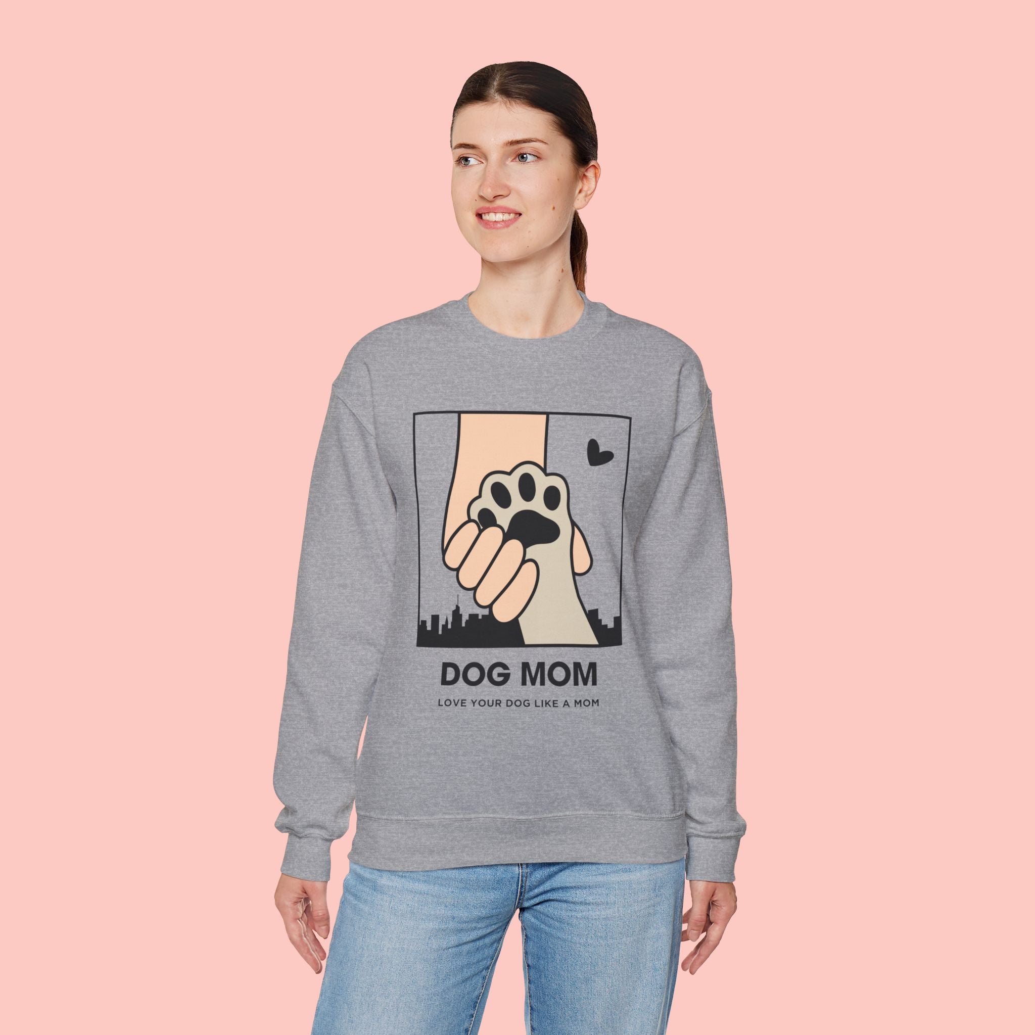 Dog Mom Crewneck Sweatshirt – Paw Hold Design
