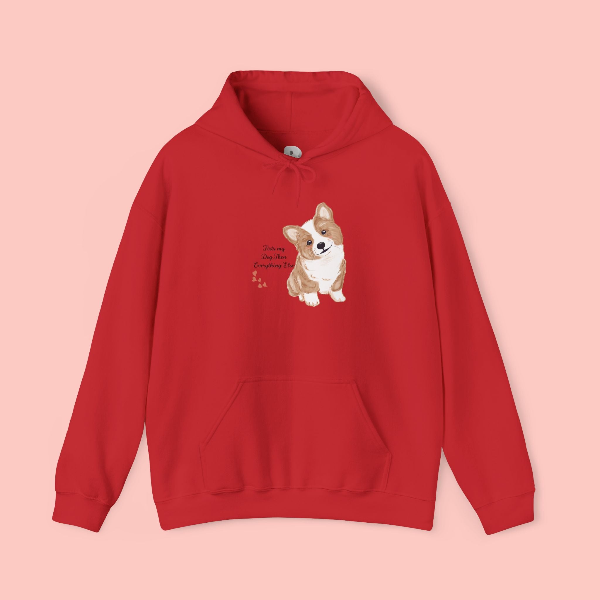 Corgi Love Hoodie — Cute Watercolor Pembroke Corgi Illustration with 'You're My Favorite' Text
