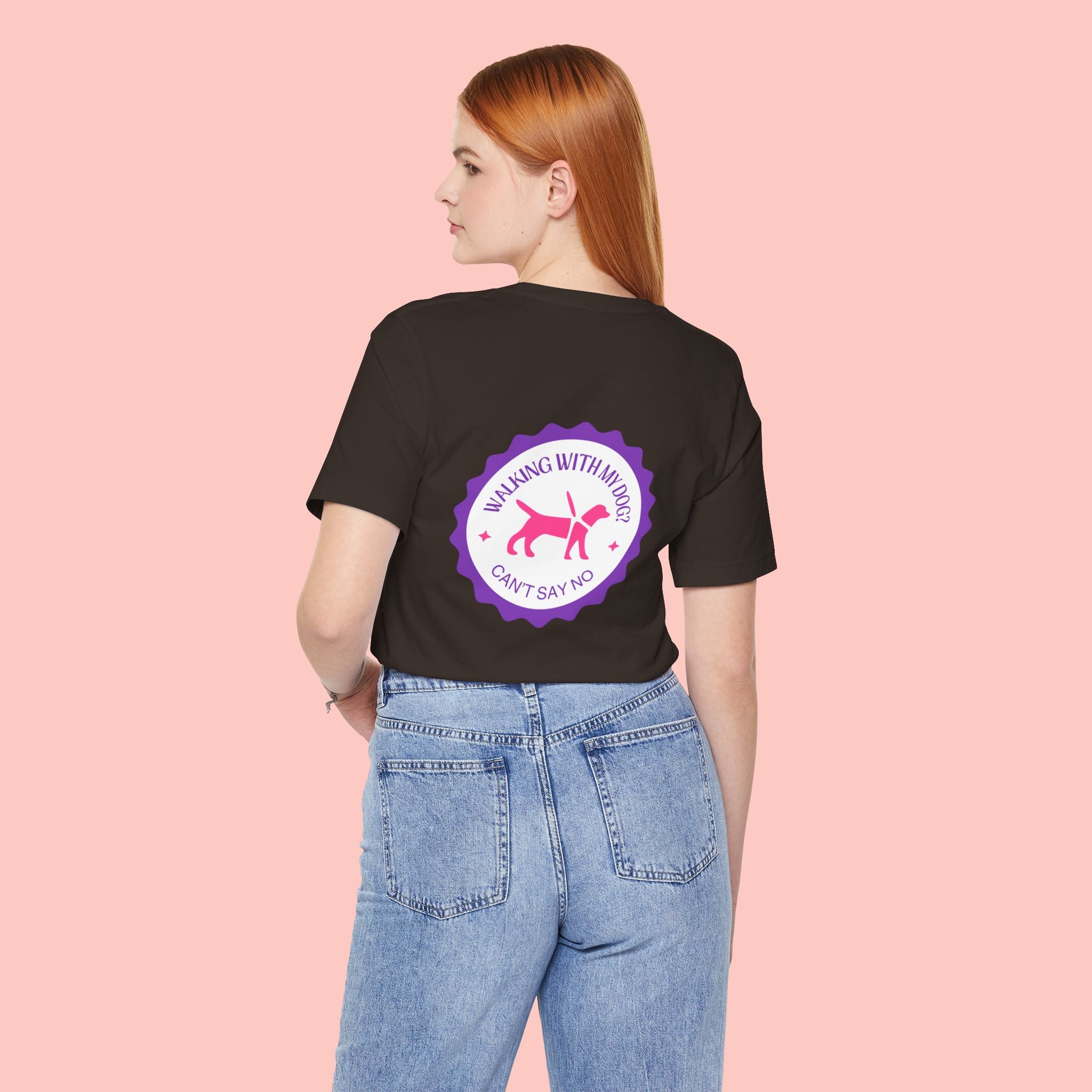 Dog Walking T‑Shirt — “Walking With My Dog? Can’t Say No” Cute Pet Lover Tee