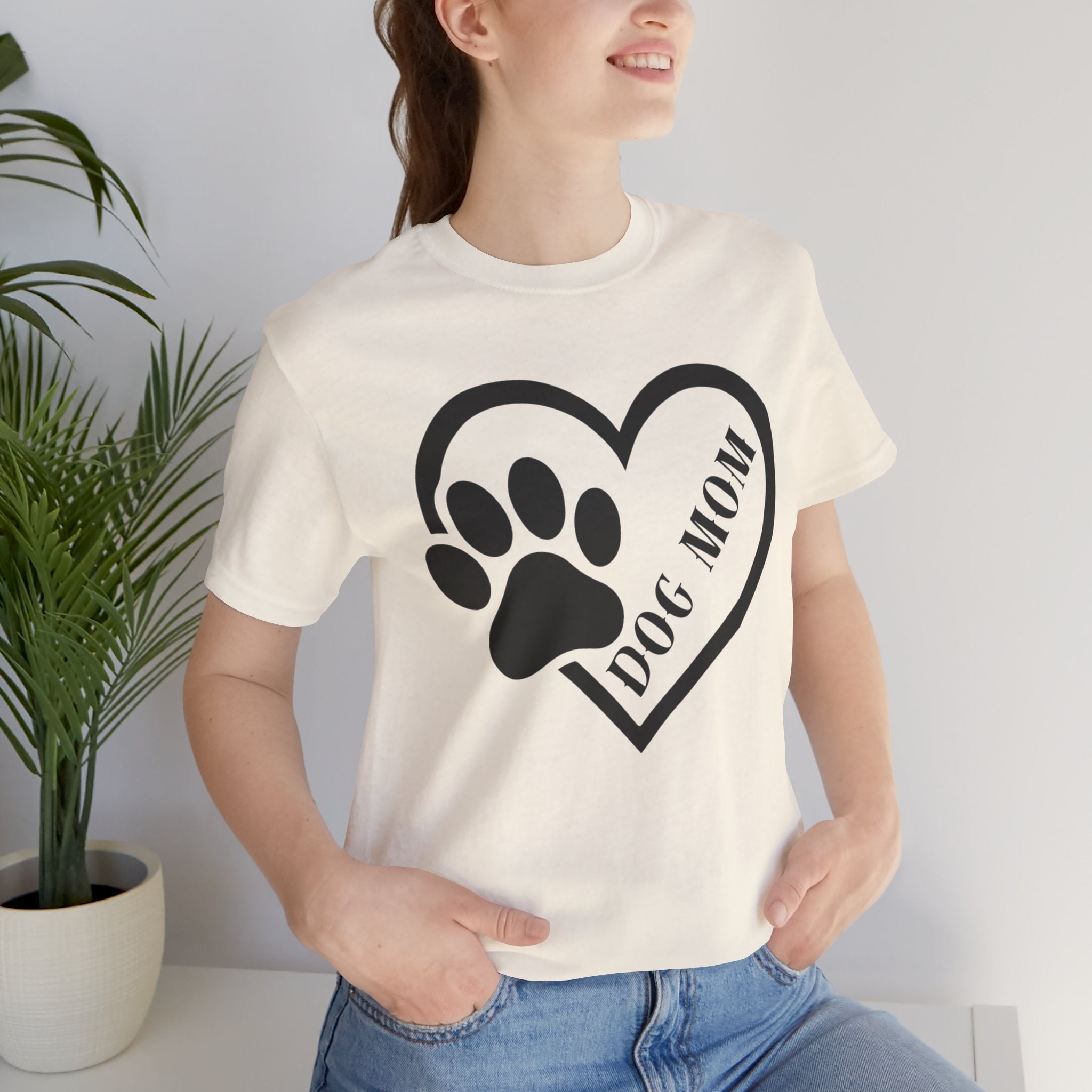 Dog Mom Heart Paw T-Shirt