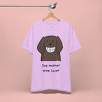 Dog Mother Wine Lover T-Shirt — Cute Cartoon Dog Graphic Tee