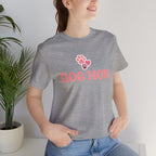 Dog Mom T-Shirt — Pink Paw Graphic Tee for Dog Lovers