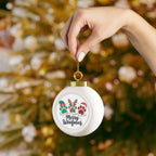 Merry Woofmas Dog Paw Christmas Ornament