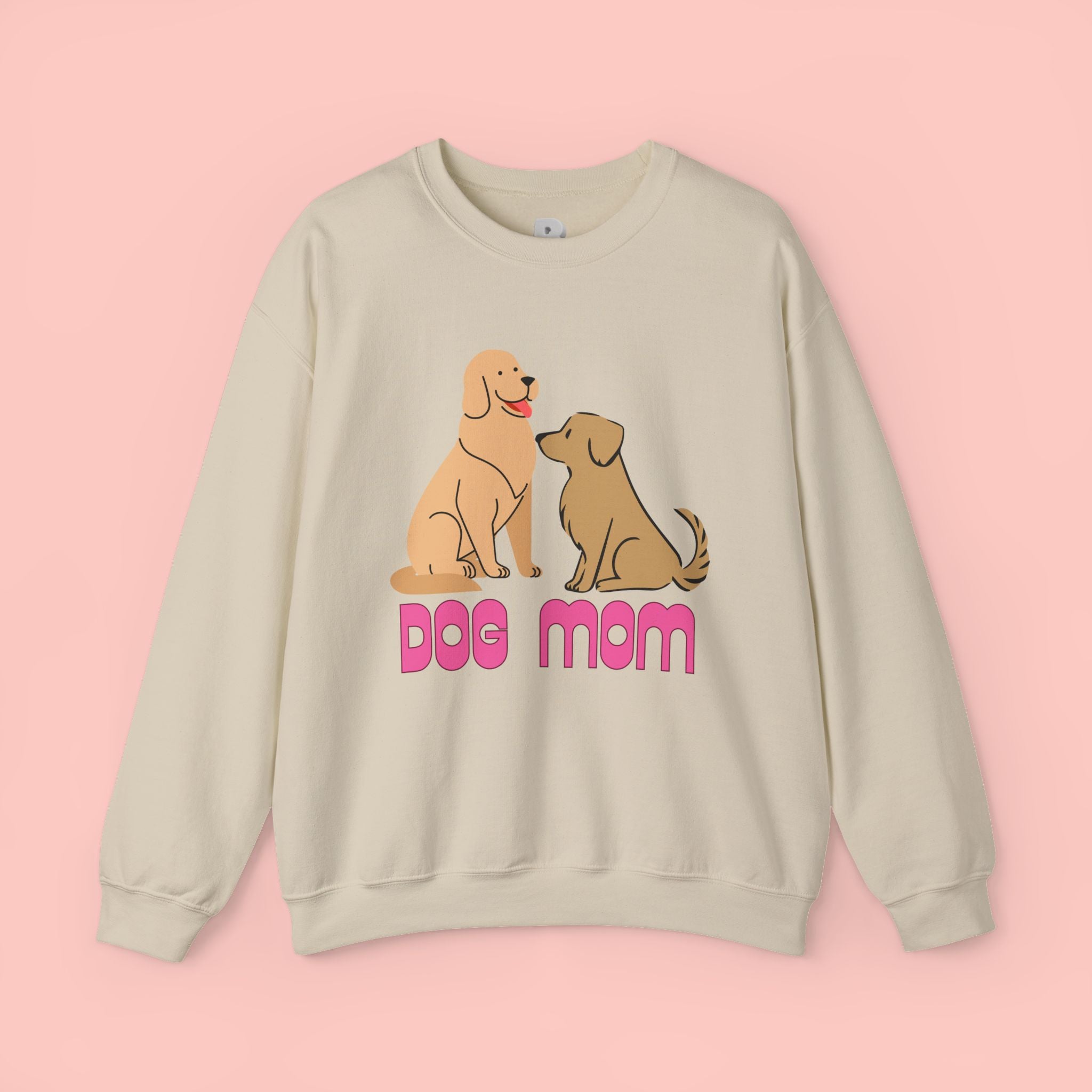 Dog Mom Sweatshirt — Cute Cartoon Dogs "Dog Mom" Crewneck