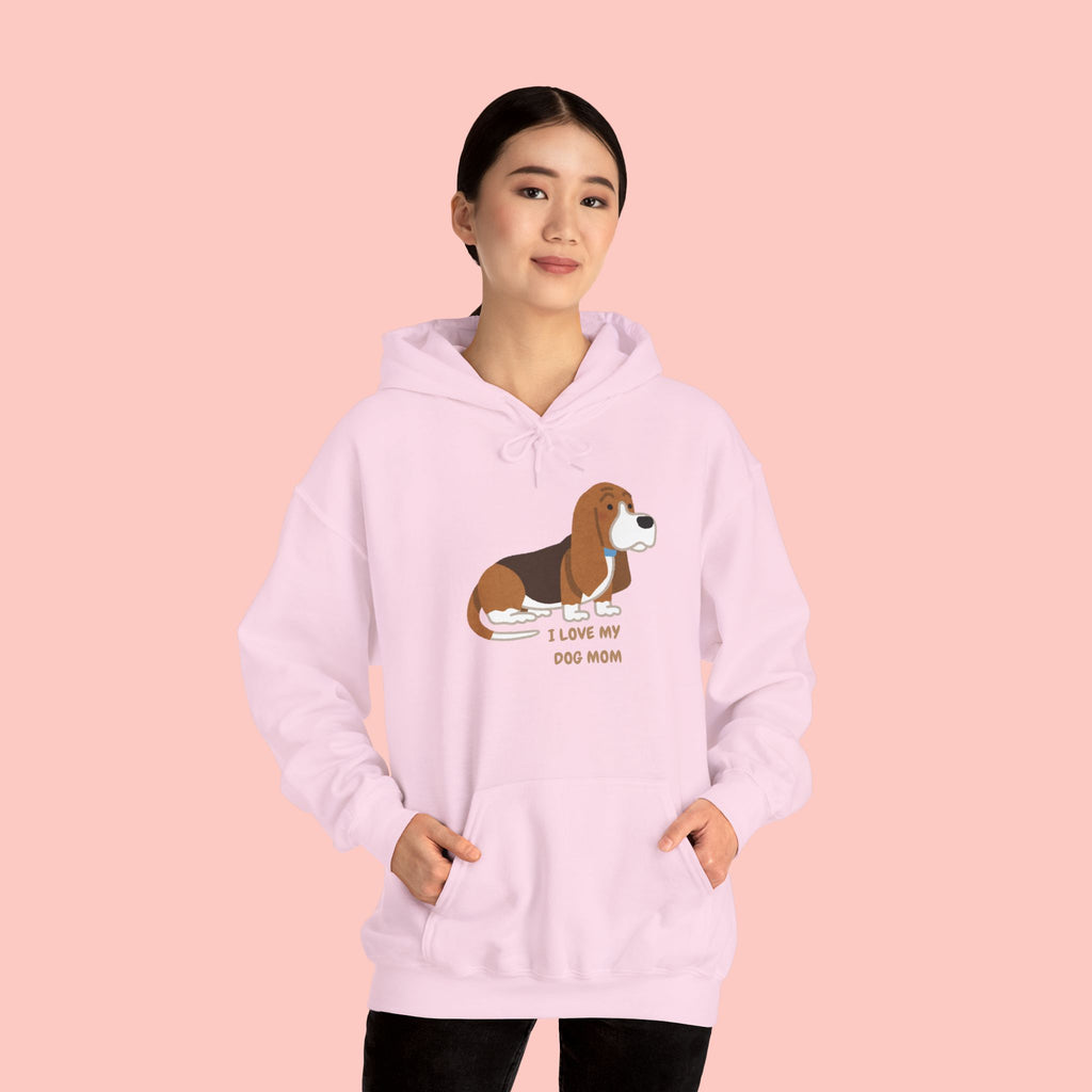 Dog Mom Hoodie — Cute Basset Hound I Love My Dog Mom Sweatshirt