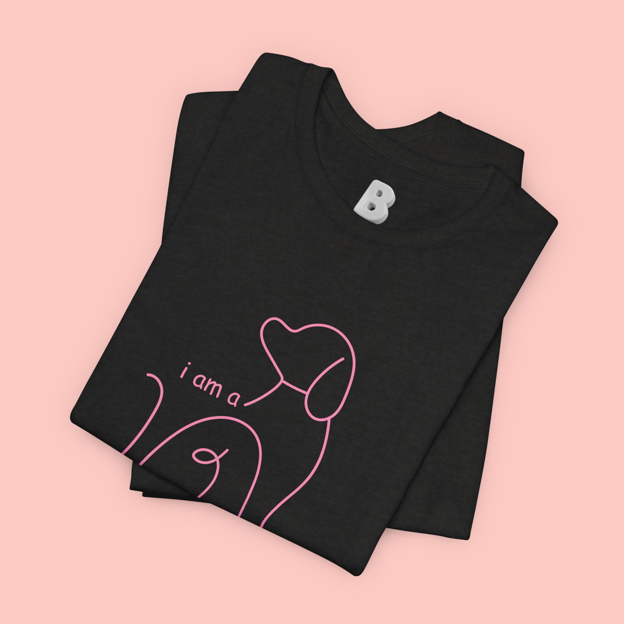 Dog Mom T‑Shirt – Minimal Pink Line Art Dog Tee