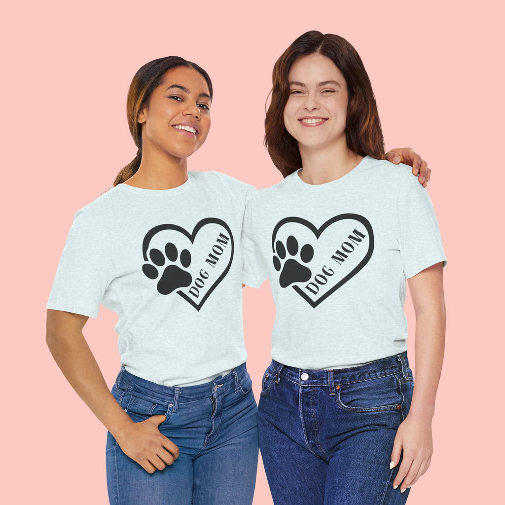 Dog Mom Heart Paw T-Shirt