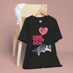 Kiss Your Dog T-Shirt — Cute Corgi with Heart Balloon Pet Lover Tee