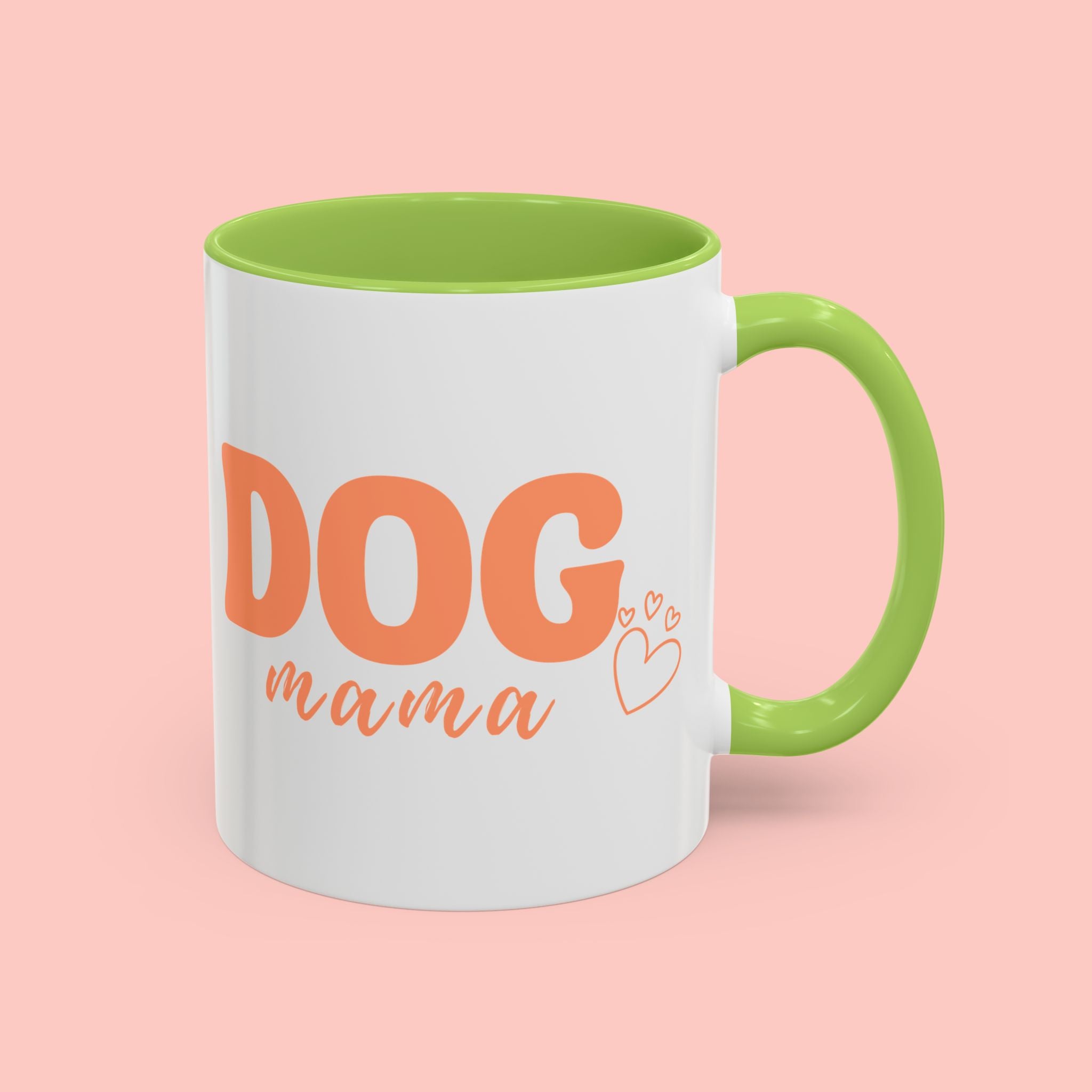 Dog Mama Coffee Mug — Cute Heart Accent Ceramic Mug (11/15 oz)