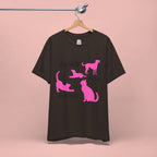 Paws Over People Tee — Pink Cats & Dogs Graphic T-Shirt