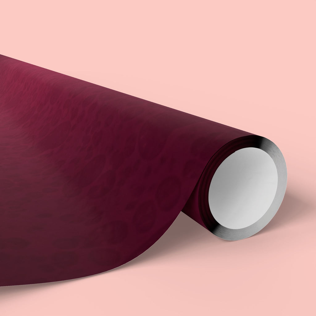 Valentine Heart Lights Wrapping Paper Roll - Romantic Burgundy Gift Wrap