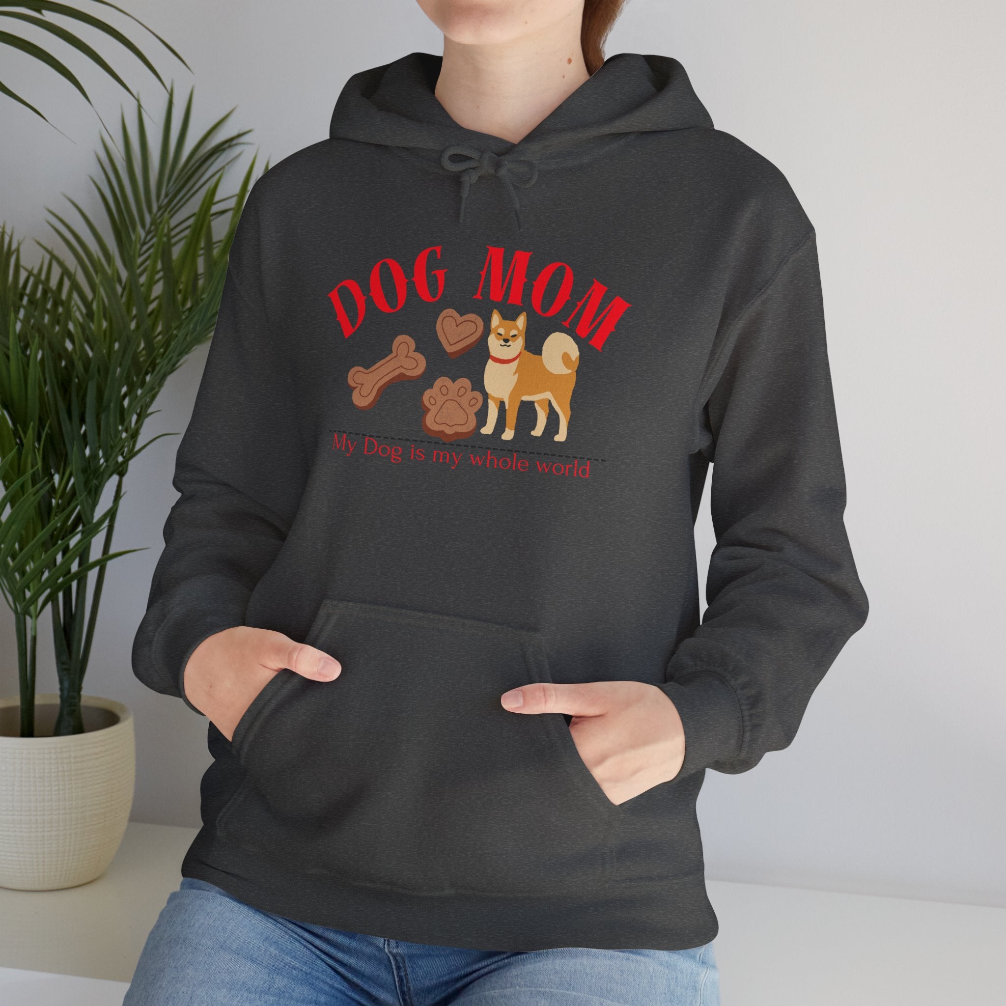 Dog Mom Hoodie – Cute Dog Paw & Bone Graphic Sweatshirt