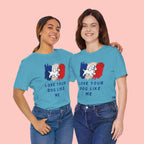 Love Your Dog Like Me T-Shirt — French Flag Heart Puppy Tee