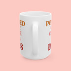 Coffee Powered Dog Mom Mug — Cute Floral Paw Print Ceramic Coffee Mug (11oz, 15oz)