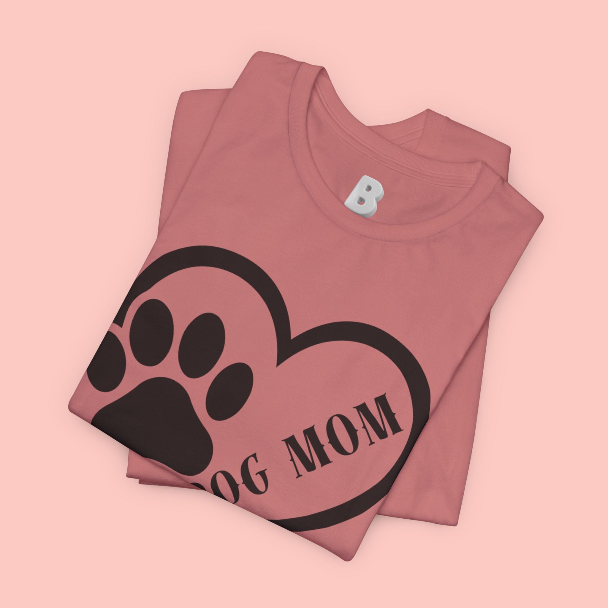 Dog Mom Heart Paw T-Shirt