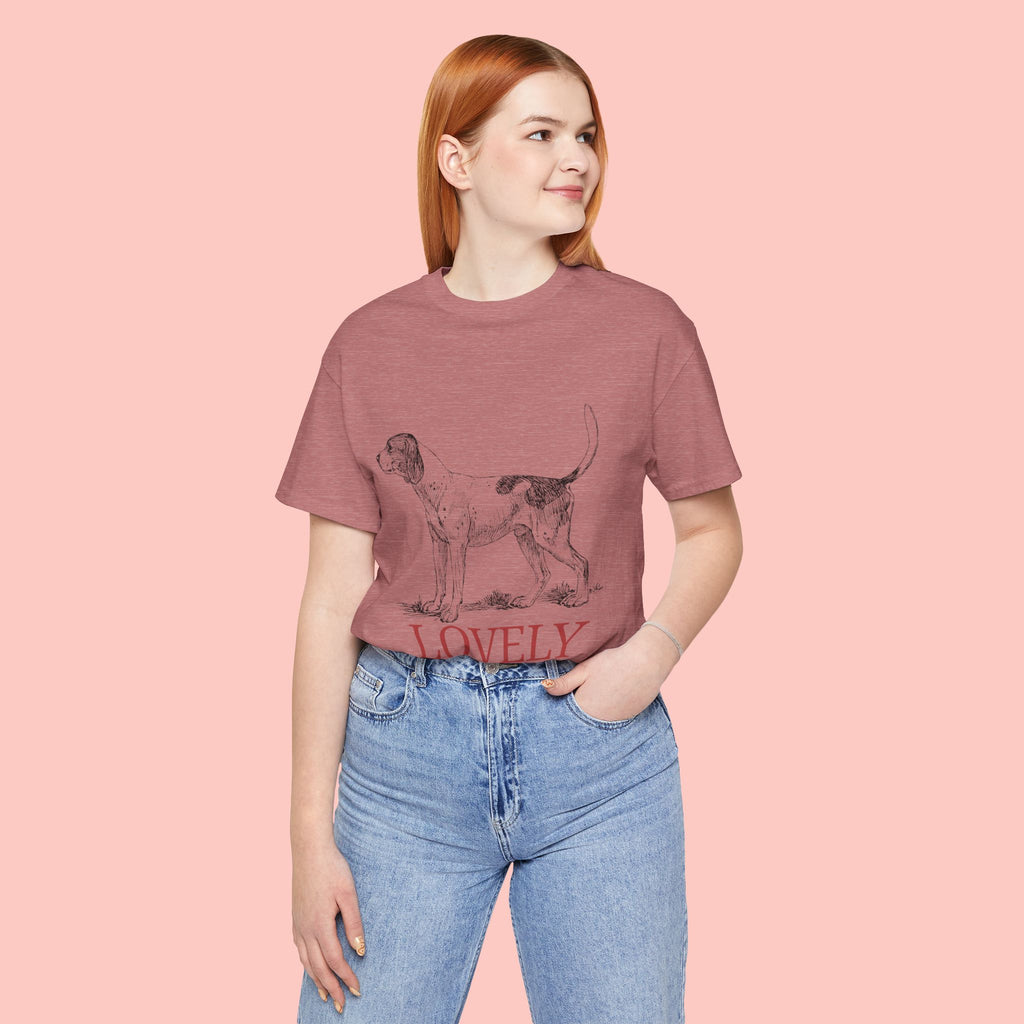 Lovely Dog Mom T-Shirt — Vintage Sketch Dog Graphic Tee