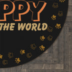 Round Rug – "This Is The Best Puppy In The World" Pawprint Room Decor