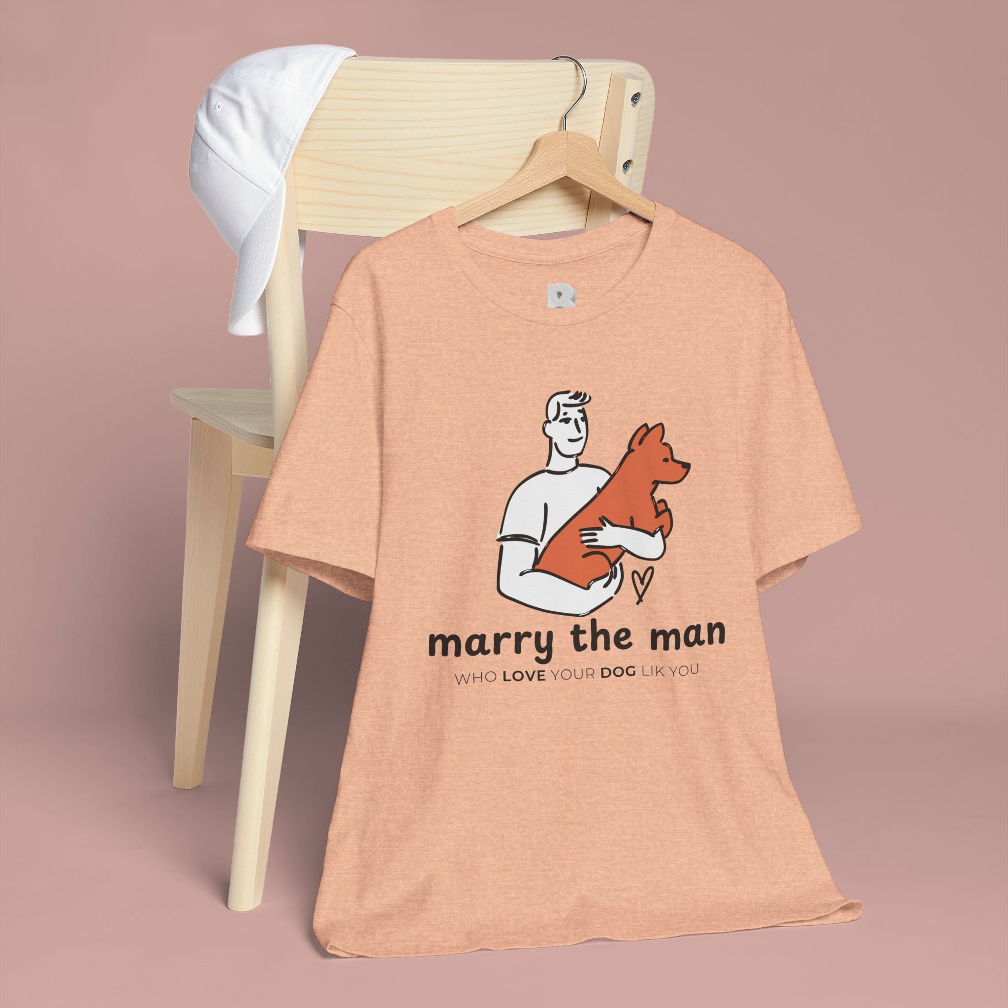 Marry the Man Dog Lover T-Shirt — Cute Couple & Pet Graphic Tee