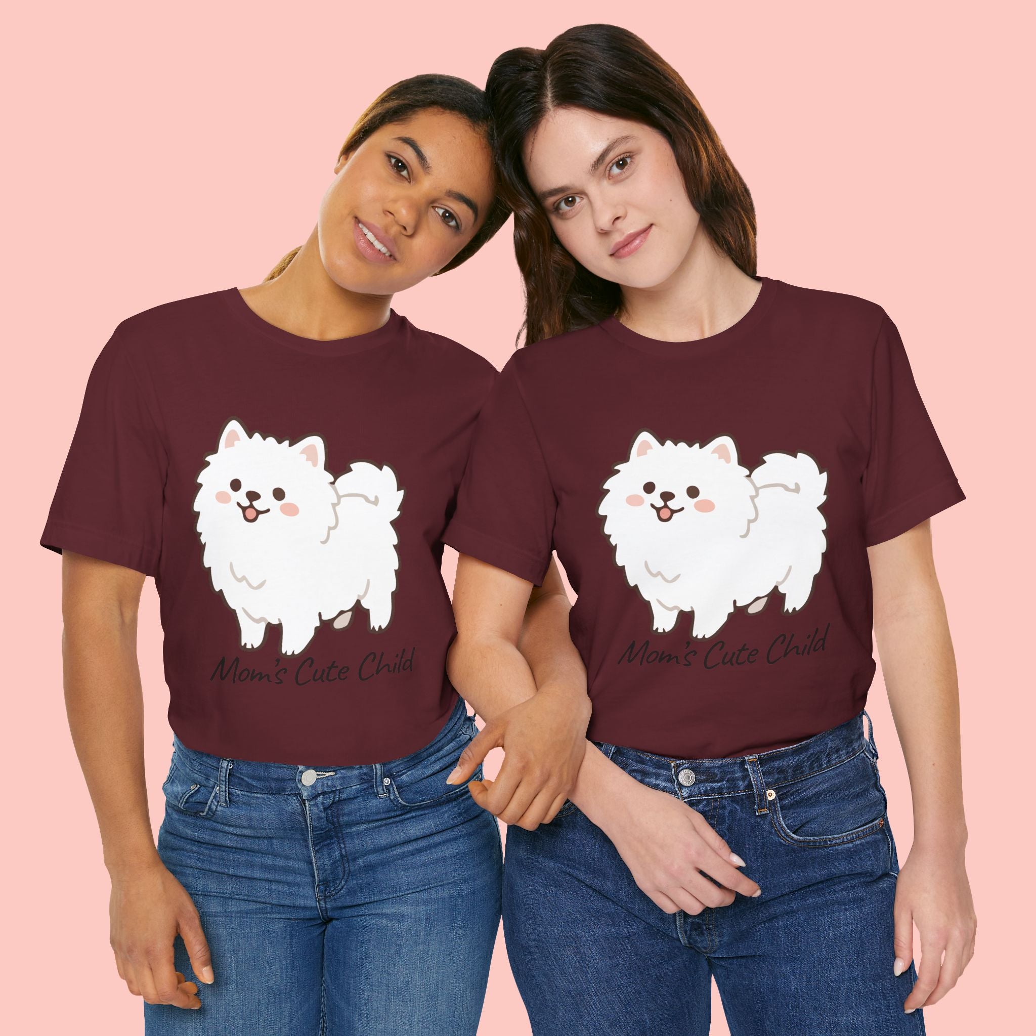 Cute Fluffy Pomeranian Tee — "Mom's Cute Child" Dog T-Shirt