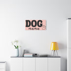 Dog Mama Pink Canvas Wall Art — Heart Pet Mom Decor