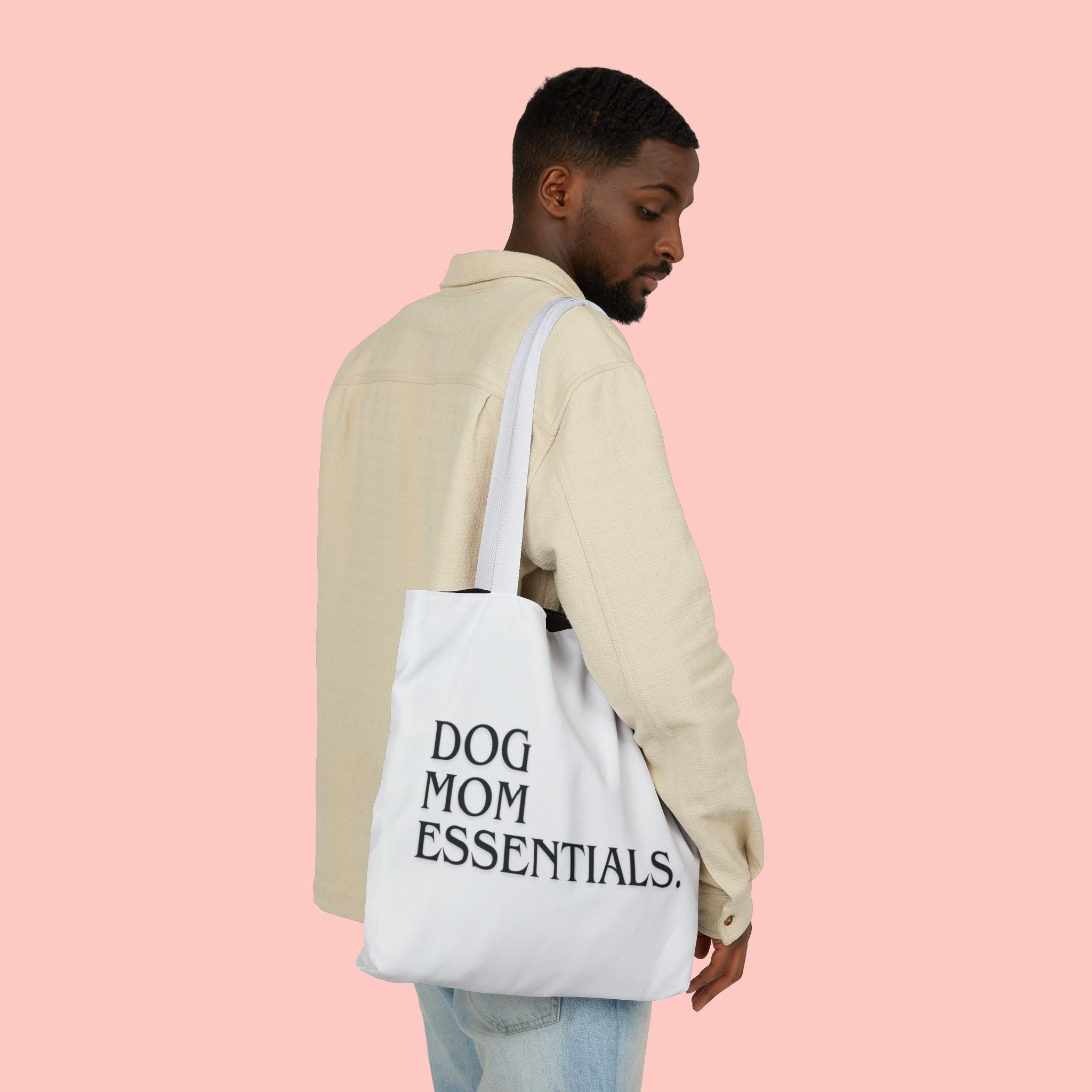 Dog Mom Essentials Canvas Tote — Funny Dog Mom Gift Tote Bag