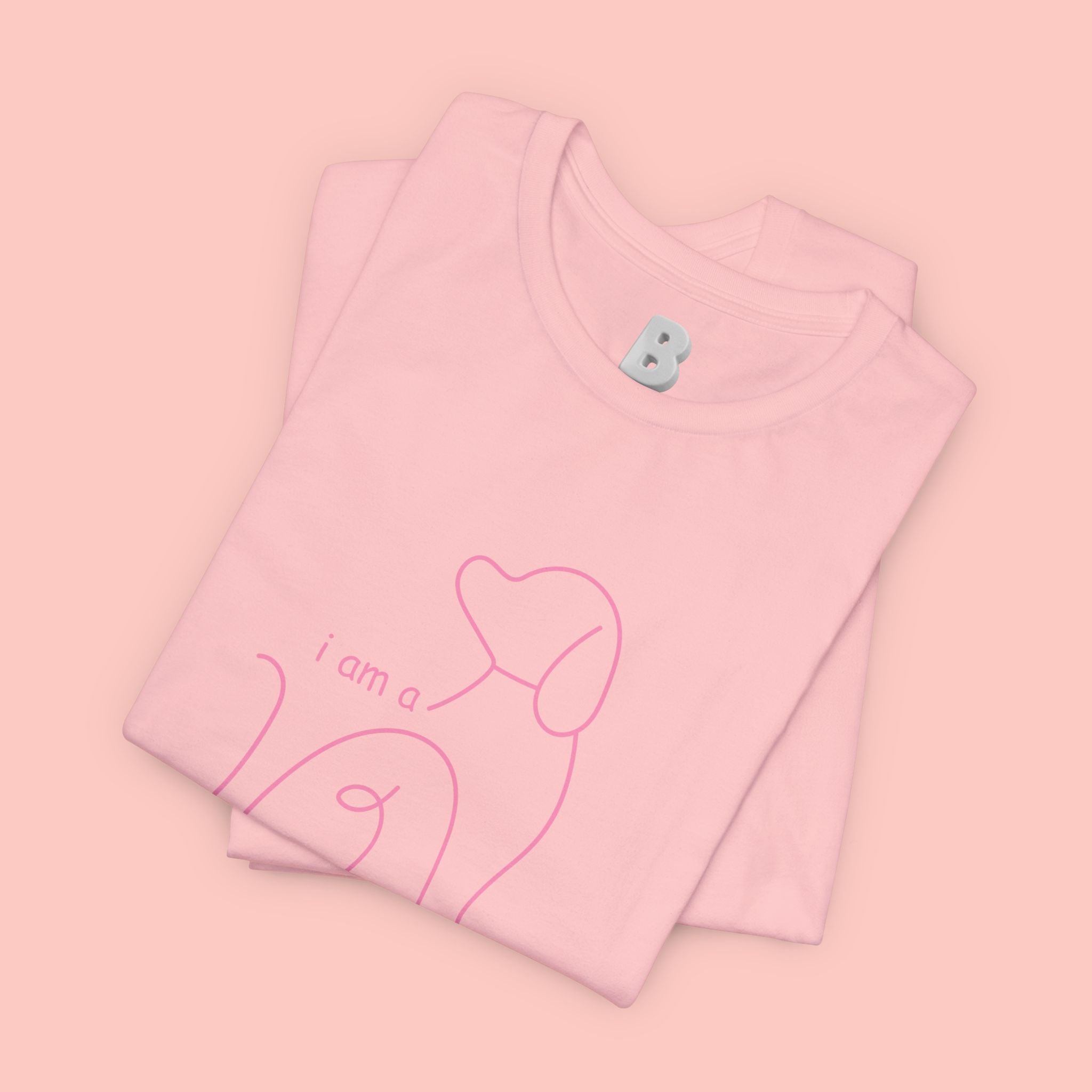 Dog Mom T‑Shirt – Minimal Pink Line Art Dog Tee