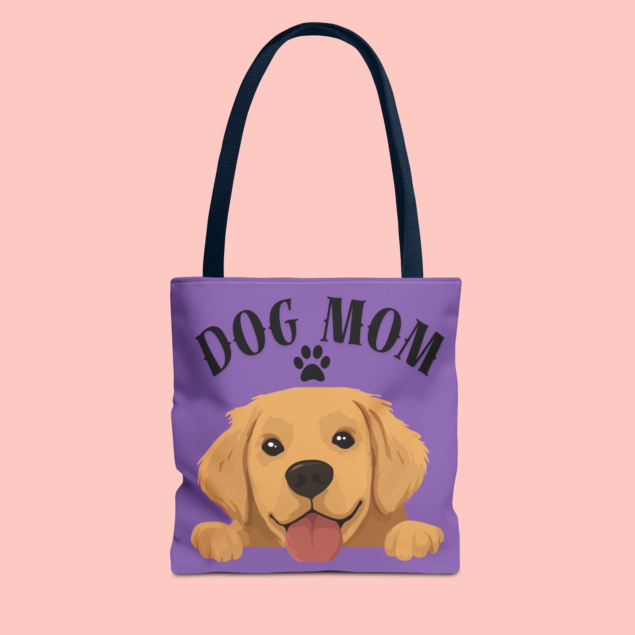 Dog Mom Tote Bag — Cute Golden Retriever Paw Print All-Over-Print Tote