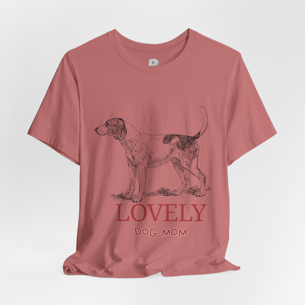 Lovely Dog Mom T-Shirt — Vintage Sketch Dog Graphic Tee