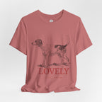 Lovely Dog Mom T-Shirt — Vintage Sketch Dog Graphic Tee