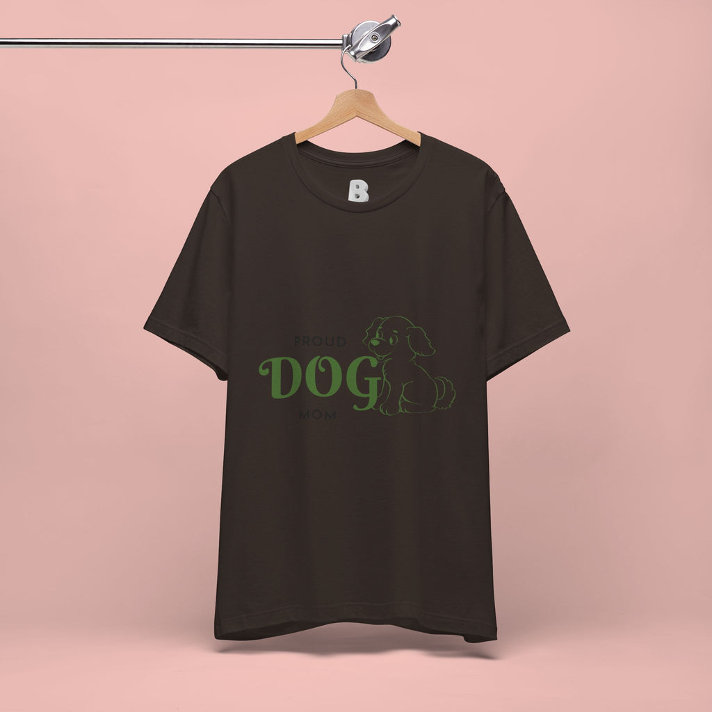 Proud Dog Mom T-Shirt – Cute Paw Print & Puppy Graphic Tee