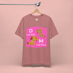 Dog Mom T-Shirt — Cute Pink "D for Dog, M for Mom" Graphic Tee