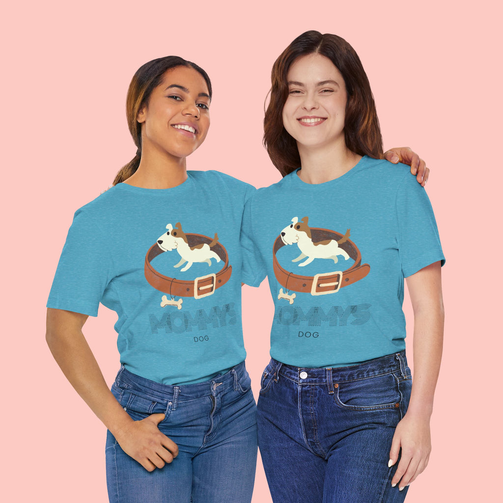 Mommy's Dog T-Shirt – Cute Puppy & Collar Graphic Tee for Dog Moms